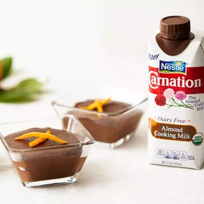 Pudín de Chocolate Oscuro, Naranja y Espresso