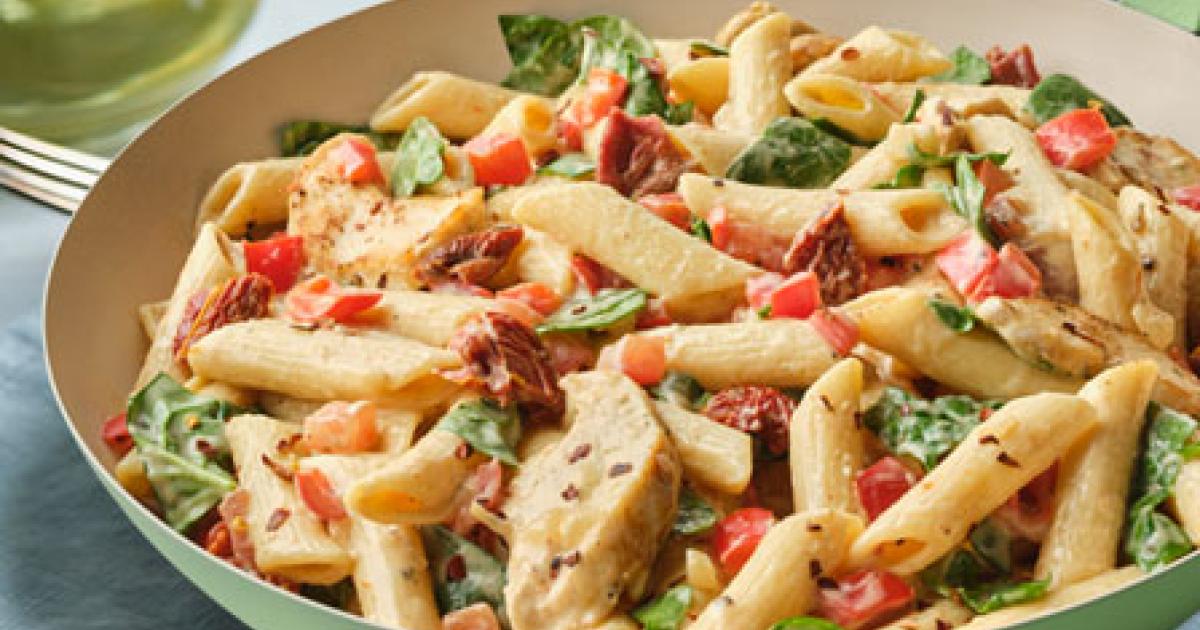 recetas saludables de pasta con pollo