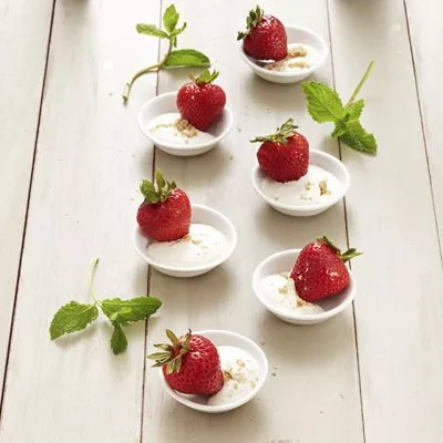 Fresh Strawberries with Sweet Cream Bliss Topping