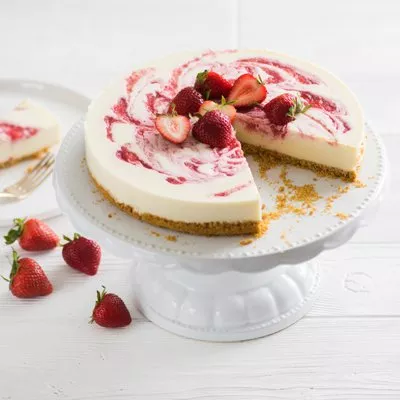 Cheesecake de Fresas Sin Horno