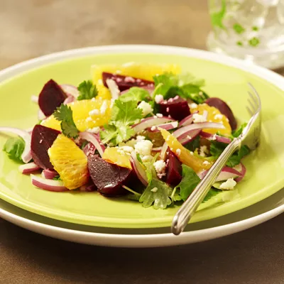 Ensalada de Betabel (Remolacha), Naranjas y Queso