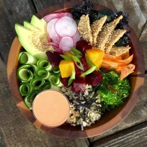 Vegan Poke with Sesame Seitan