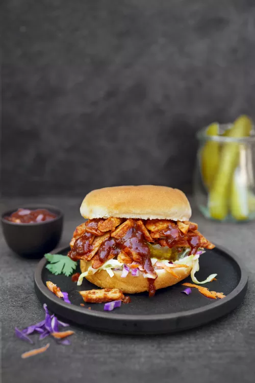 Deslizadores Chikn de Chipotle Tirados Veganos