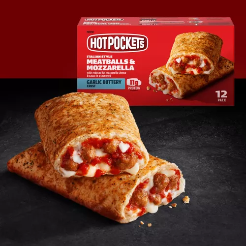 Hot Pockets Italian Style Meatballs & Mozzarella in a Garlic Buttery Crust