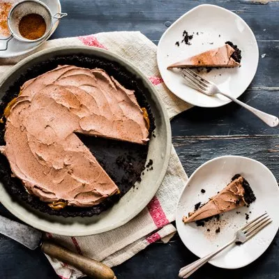 Pay de Dulce de Leche y Chocolate con Sriracha