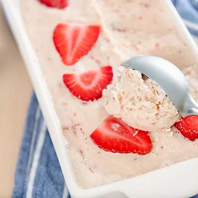 Helado de Remolino de Fresa