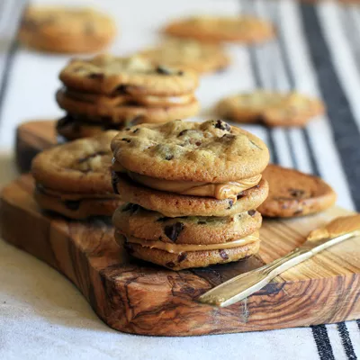 Chocolate Chip Peanut Butter Sandwich Cookies