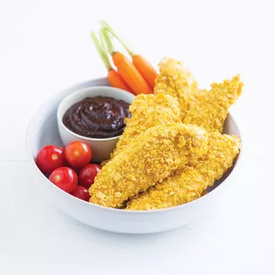 Pollo Crocante con Dip de Mole