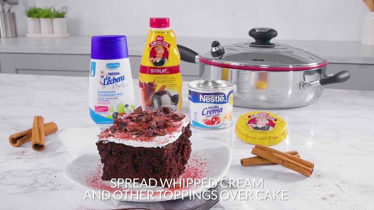 Tres Leches Cake with Abuelita Chocolate EL MEJOR NIDO